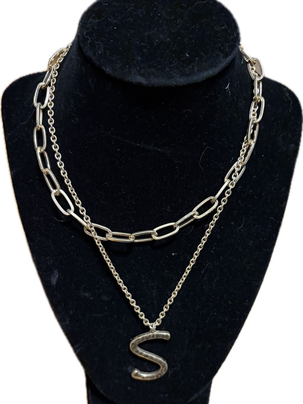 Gold-Tone Layered 'S' Initial Necklace - Women Jewelry